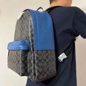 Coach | Bags | Coach Campus Backpack Charcoal Black Blue Signature